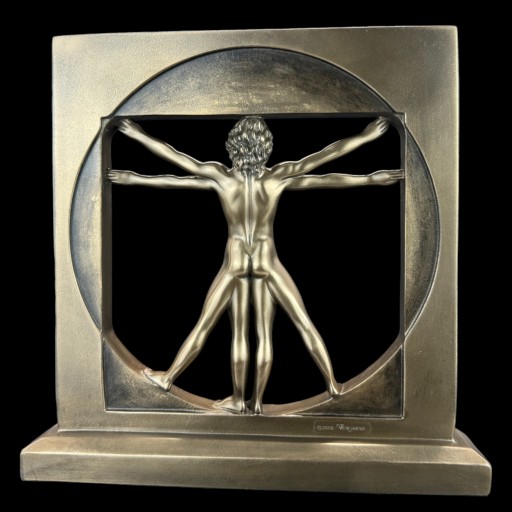 RZEŹBA LEONARDO DA VINCI człowiek witruwiański figurka VERONESE WU72944A4