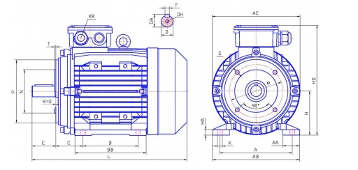 SILNIK ELEKTRYCZNY 3kW 1400 B14 400/690V NOWY
