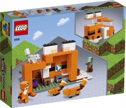 LEGO Minecraft 21178 Fox Habitat Drown Zombie House Коттедж Меч Меч