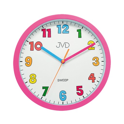 ЦВЕТНЫЕ НАСТЕННЫЕ ЧАСЫ JVD HA46.2 БЕСШУМНЫЙ МЕХАНИЗМ