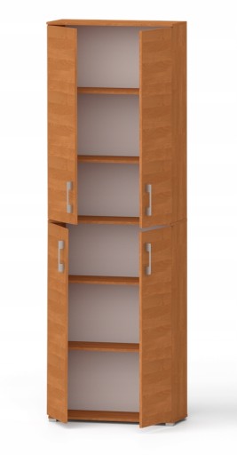 Офисный шкаф GDPR, запираемый книжный шкаф из ольхи 215 x 60 x 32 ML-P-4D-R