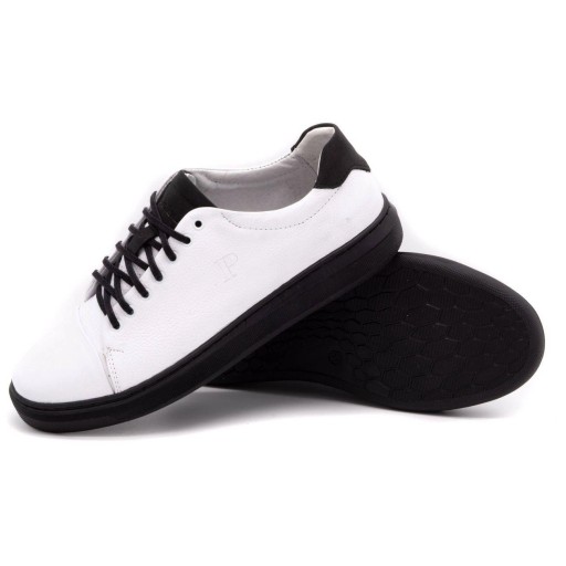 BUTY MĘSKIE CASUAL SKÓRA POLSKIE 2109C BIAŁE 40