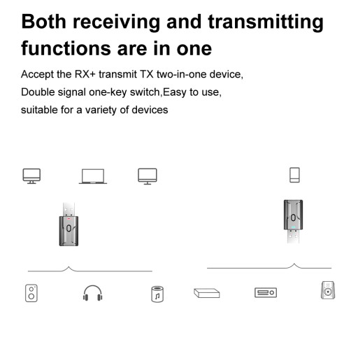 private mode bluetooth 5.0 audio transmitter receiver 2 in 1 usb wireless