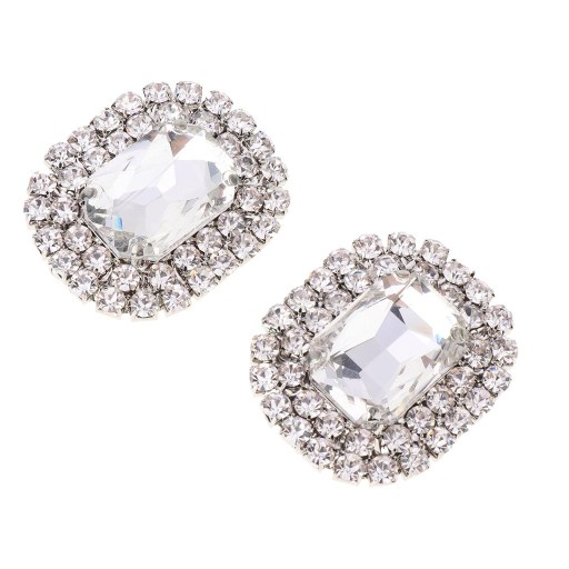Rhinestone Wedding Party Klamra do butów Broszka do butów Dekoracyjne amulety Białe