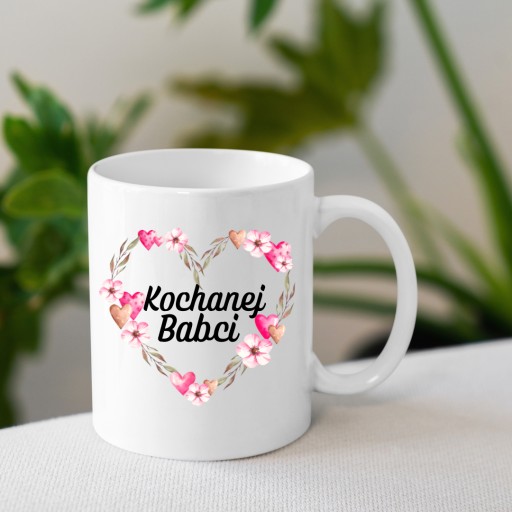 PREZENT DLA BABCI DZIEŃ BABCI KUBEK MIÓD HERBATA UPOMINEK