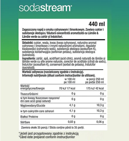 Сироп SodaStream Лимон-Лайм 440 мл