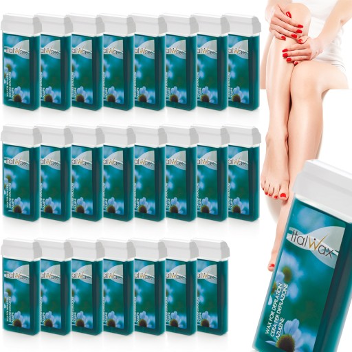 Эпиляция ItalWax 24x ВОСК ДЛЯ ДЕПИЛЯЦИИ НА РОЛИКЕ АЗУЛЕН 100 мл