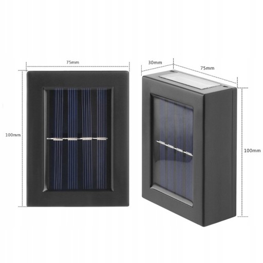 2szt Lampa Solarna Kinkiet Ścienna LED Płot Ścianę