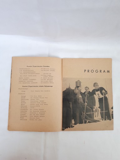 Реклама программы лыжных соревнований в Закопане 1956 года