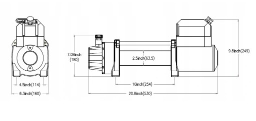 Лебедка 12000LBS 12В 5.5Т PRESCO 5450кг