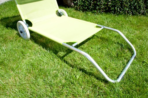 Leżak Plażowy Ogrodowy Na Kółkach DASZEK PISTACJA