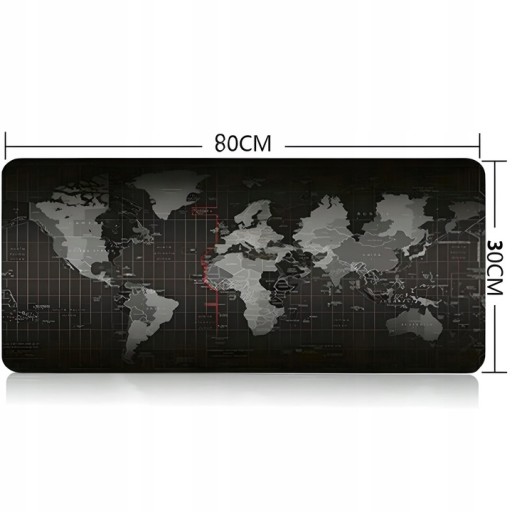Большой коврик для мыши 80x30 с картой мира, офисная мышь