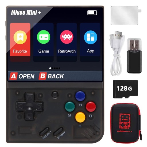 Портативная игровая консоль Miyoo mini plus PS1 + TF-карта 128 ГБ