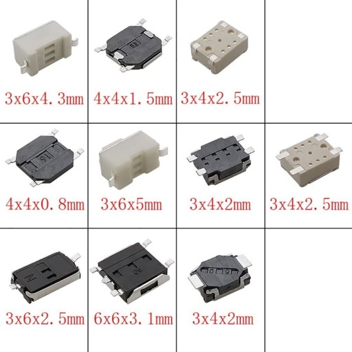 МИНИ-НАБОР ДЛЯ РЕМОНТА SMD МИКРОПЕРЕКЛЮЧАТЕЛЕЙ 50 шт.