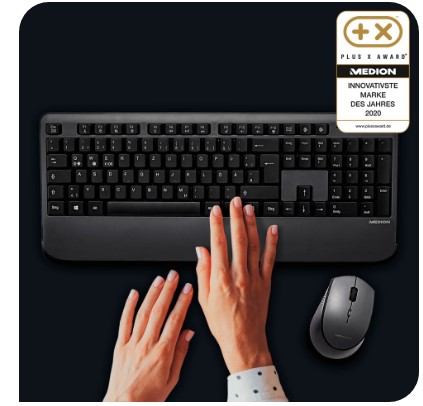 НАБОР БЕСПРОВОДНОЙ QWERTY-КЛАВИАТУРЫ БЕСПРОВОДНАЯ МЫШЬ MEDION BLUETOOTH