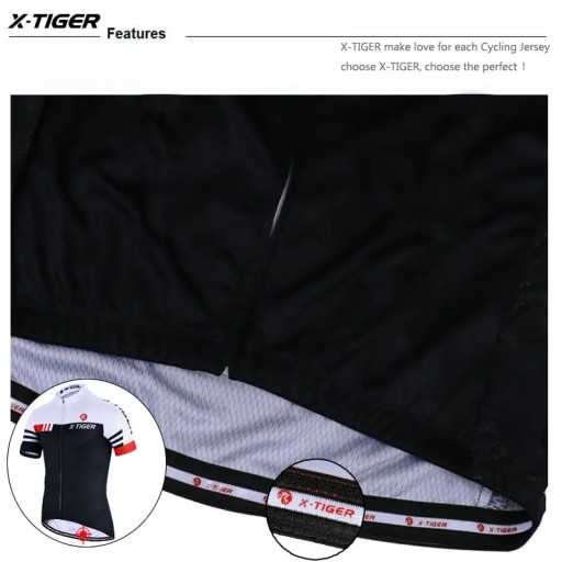 Велосипедный трикотаж X-TIGER, УФ-фильтр, быстросохнущий (XL)