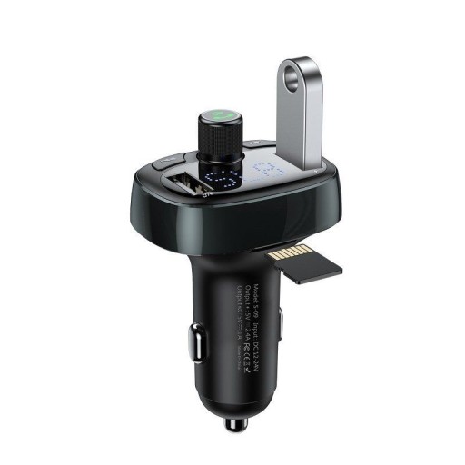 FM-передатчик Bluetooth с зарядным устройством USB 3,4 А Baseus S-09 CCMT000301