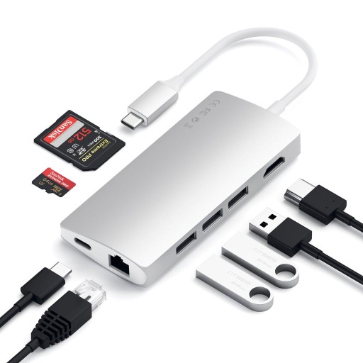Многопортовый адаптер SATECHI Type-C 4k Ethernet PRO