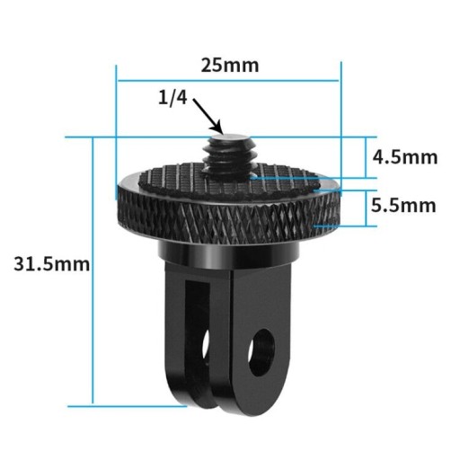 МИНИ-адаптер с алюминиевой резьбой 1/4 дюйма GoPro 10 9 8 7