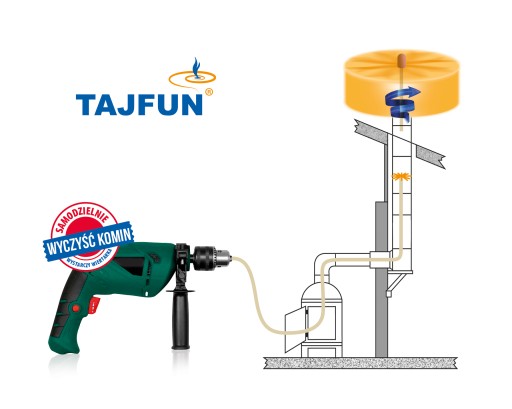 Насадка Tajfun, щетка, оригинальная насадка, чистка дымохода снизу