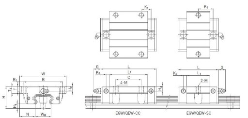 Тележка QEW15CC-Z0