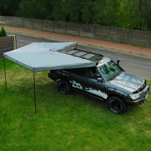 Zadaszenie Batwing II Premium 270° 2,5 m zielony strona pasażer samonośny