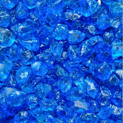 GRYS KAMIEŃ SZKLANY OZDOBNY DEKORACYJNY NATURALNE SZKŁO SKY BLUE 2kg 3-5cm