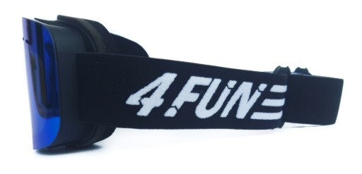 ОЧКИ ДЛЯ СНОУБОРДА 4Fun СИНИЕ + ЖЕЛТЫЕ линзы