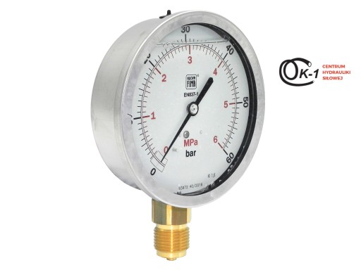 MANOMETR HYDRAULICZNY DUŻY ZEGAR 100mm 0-100 Bar