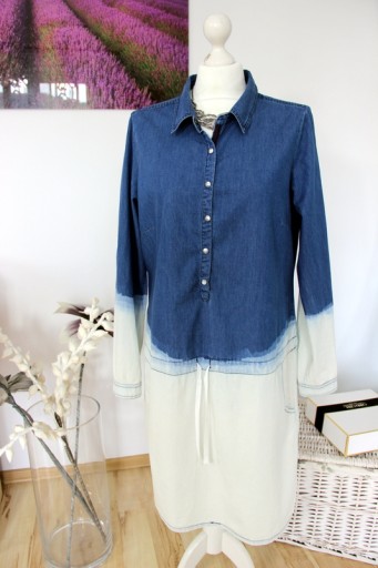 Anmol Długa tunika dwukolorowy jeans 40 42 44