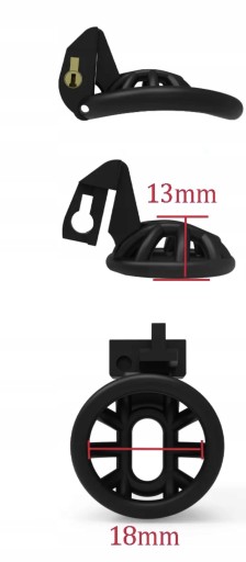 RÓŻOWY PAS CNOTY CHASTITY 4 RINGI NEGATIVE MICRO CAGE
