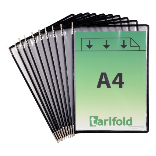 Tarifold A4 черные открывающиеся презентационные панели 10 шт. x 4