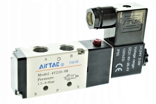 ЭЛЕКТРОМАГНИТНЫЙ КЛАПАН AIRTAC 4V210-08 5/2-1/4- 12 24 220 В