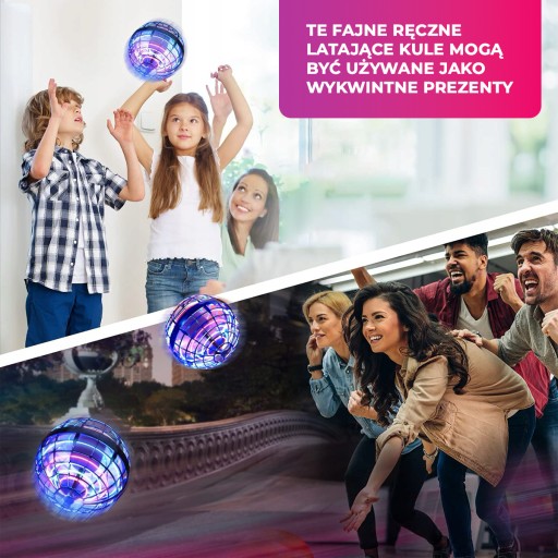 ИГРУШКА FLYING BALL UFO, СВЕТЯЩИЙСЯ ШАР USB, РУЧНОЕ УПРАВЛЕНИЕ, СИНИЙ