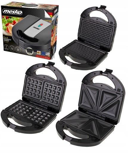 MS3045 1000W wymienne płyty opiekacz gofry grill