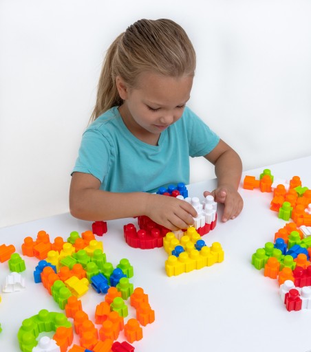 Klocki konstrukcyjne przestrzenne 3D inteligentne MEGA ZESTAW 168 el.