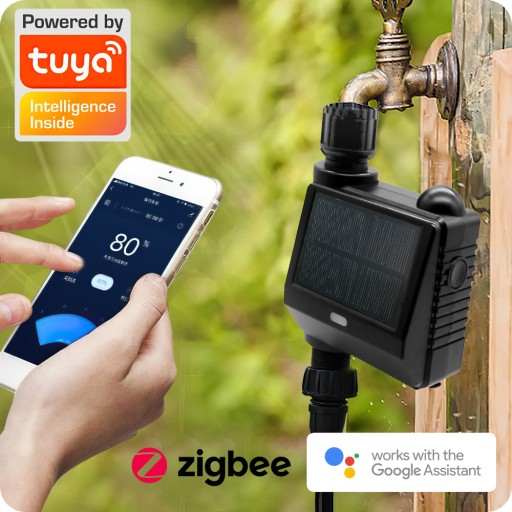 Регулятор расхода воды с солнечной панелью Tuya