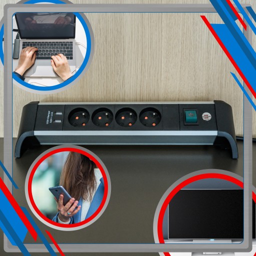 Угловой письменный стол, кухонный USB-удлинитель