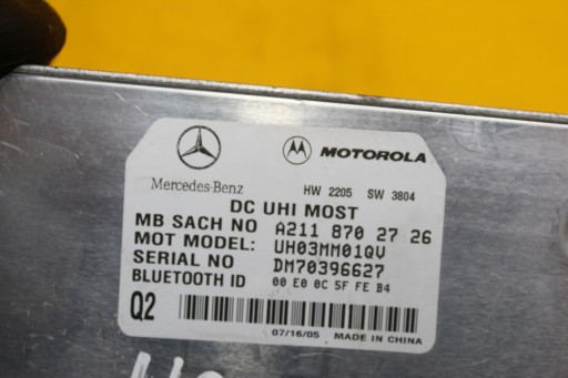 MERCEDES W211 МОДУЛЬ КОНТРОЛЛЕРА ТЕЛЕФОНА A2118702726