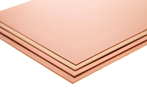 Blacha miedziana miedź Cu formatka 100x50x4mm | arkusz 4mm - 10x5cm