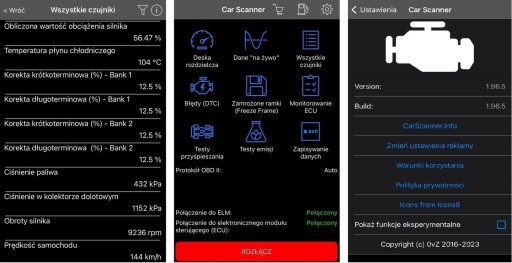 ELM327 iCar2 Vgate OBD2 Польский интерфейс Bluetooth
