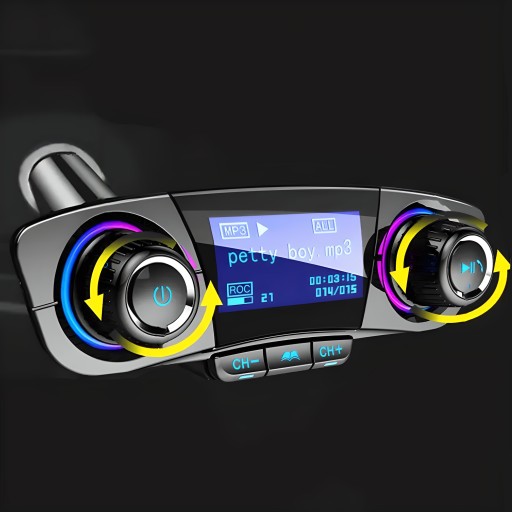 FM BLUETOOTH 5.0 USB-ПЕРЕДАТЧИК МНОГОФУНКЦИОНАЛЬНЫЙ 8 В 1