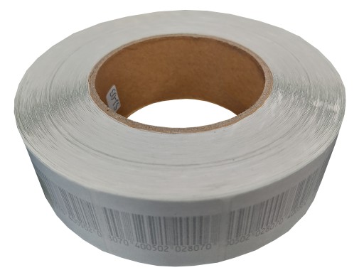 ETYKIETY ANTYKRADZIEŻOWE 1000 x 4x4 cm RF z Kodem