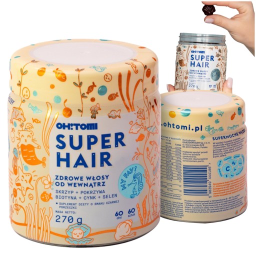 OH!TOMI Super Hair ГЕЛЬ ДЛЯ РОСТА ВОЛОС 60 шт. ВИТАМИНЫ МИНЕРАЛЫ биотин.