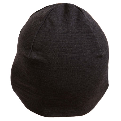 Шапка из мериносовой шерсти BRUBECK HM1018 чёрная L/XL