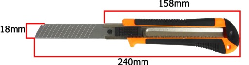 NÓŻ DO TAPET NOŻYK OSTRZE ŁAMANE 18MM OBUDOWA ABS