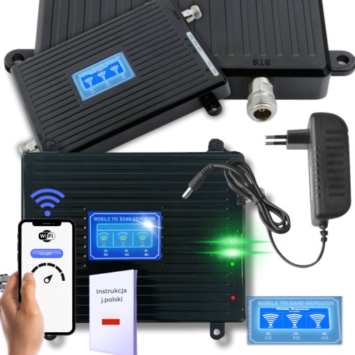 МОЩНЫЙ усилитель сигнала GSM/GPRS EDGE LTE 2G/3G/4G LTE с ЖК-дисплеем