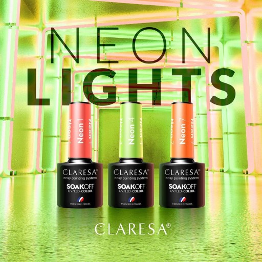 CLARESA ГИБРИДНЫЙ ЛАК NEON 5 мл NEON 4