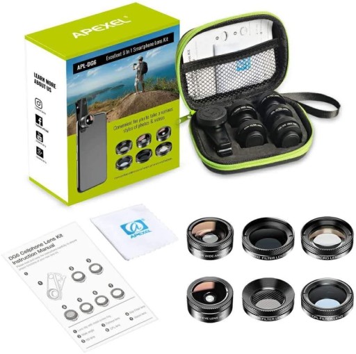 Набор линз с макрофильтром 6 в 1, ширина 25x ND32 Star Fisheye CPL для телефона