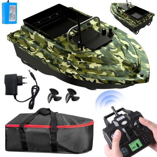 ŁÓDKA ZANĘTOWA GPS 500m PROFESJONALNA 10 000mAh Pilot LCD KIPER XXL 2kg
